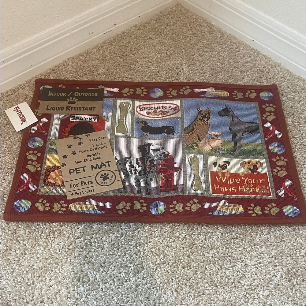 Pet Mat for Dogs - Red and Brown